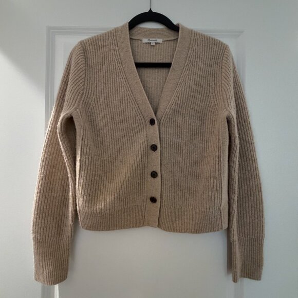 Madewell SoftWool Button-Front Cardigan Medium - Picture 2 of 8